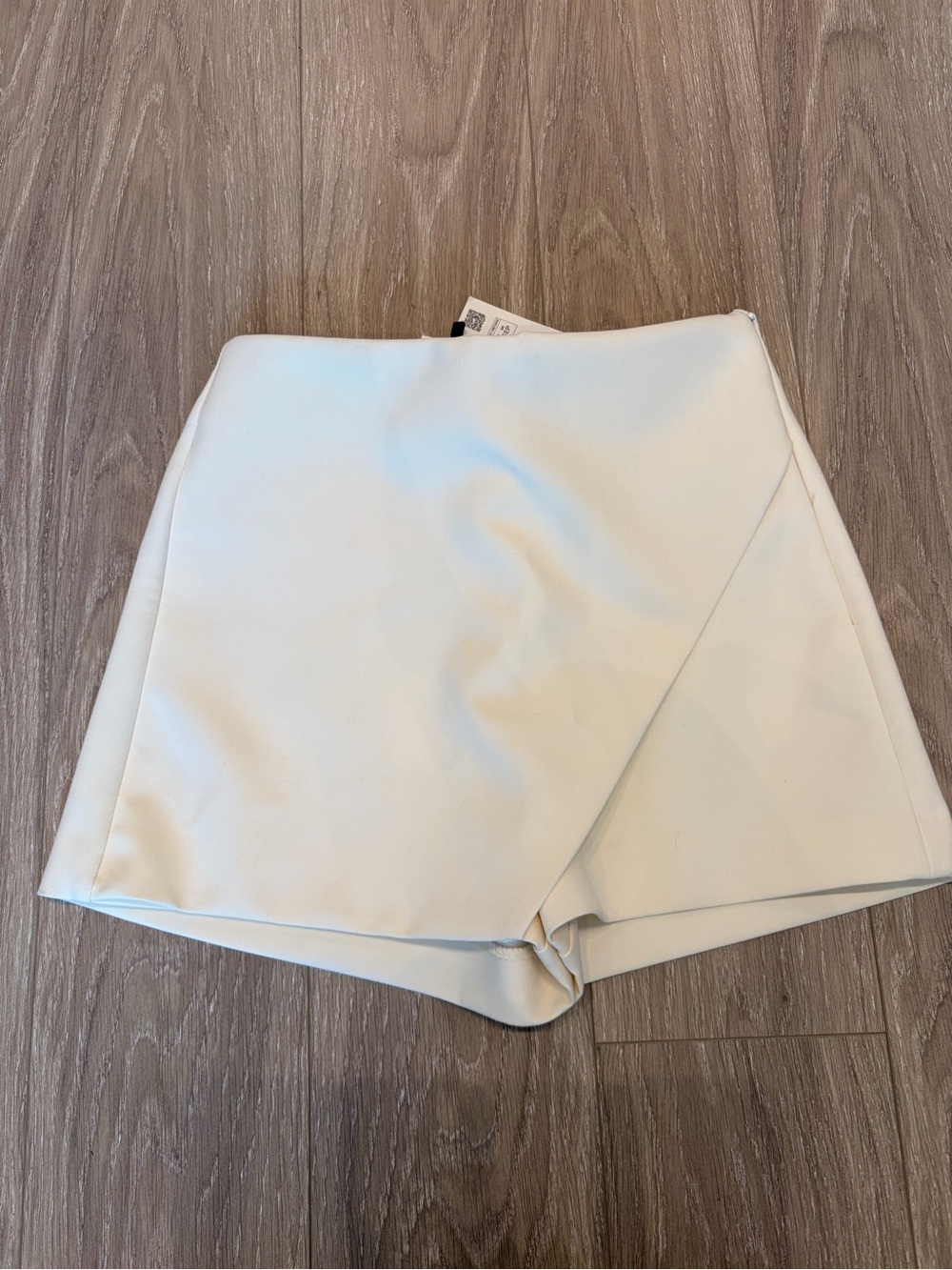 Zara Cream Asymmetrical Wrap Skort
